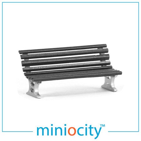 076-707 Station Benches - Black (Pack of 5) OO Gauge 1:76 scale