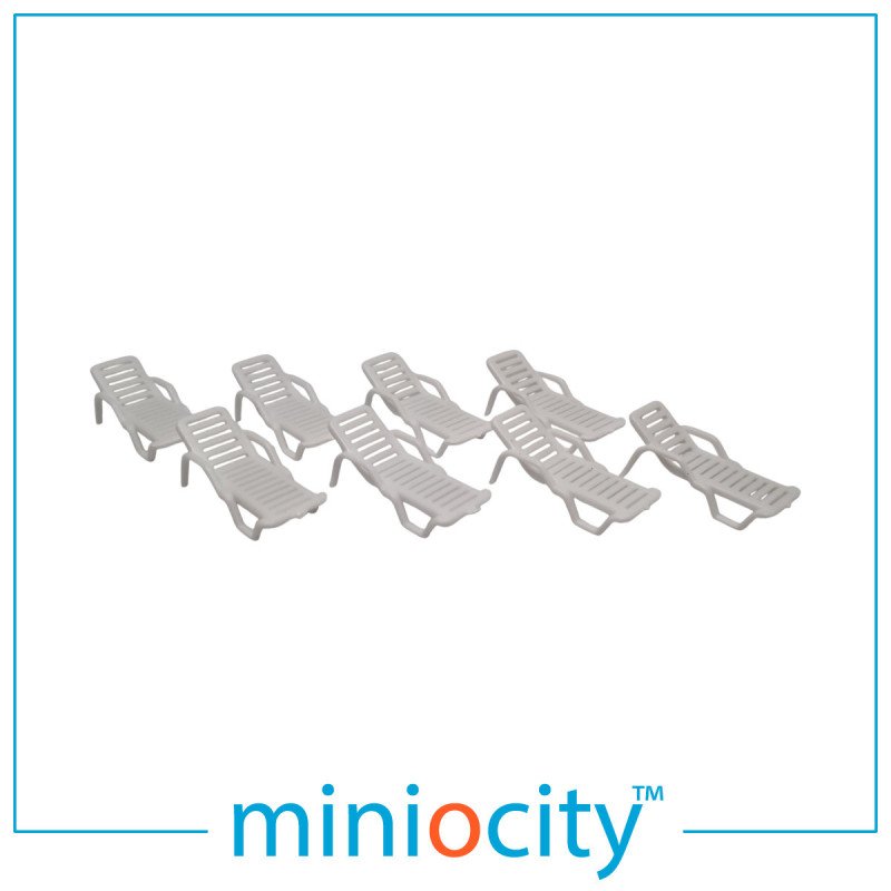120-700 Sun Loungers (Pack of 8) TT:120 scale