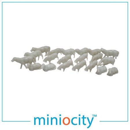 076-506 Unpainted Sheep (Pack of 20) OO Gauge 1:76 Scale Figures