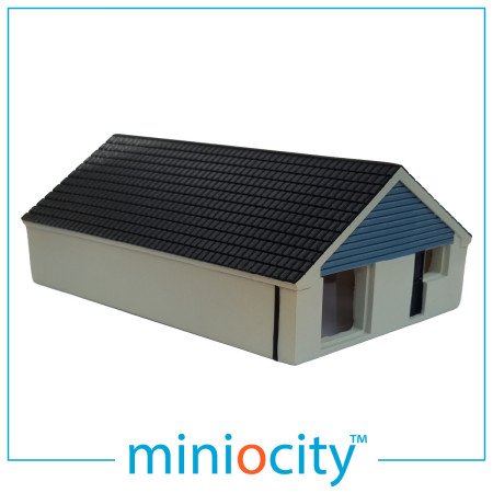 076-1001 ScaleWorks Modern Bungalow - OO Gauge 1:76 Scale Hand Painted Resin Model
