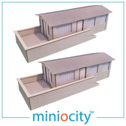 076-001 Static Caravans 00 Gauge 1:76 Scale Model Card Kit (Pack of 2)
