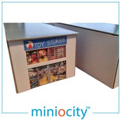 076-004 Modern Retail Units OO Gauge 1:76 Scale Model Card Kit (Pack of 2)