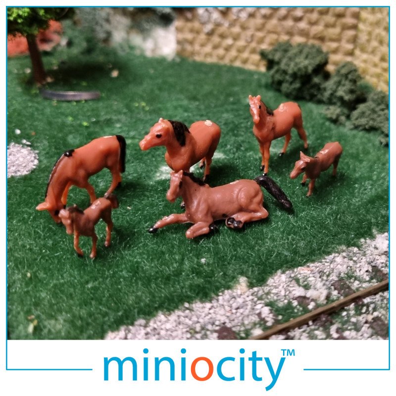 076-500 Horses (Pack of 6) OO Gauge 1:76 Scale Figures 076-500 Horses (Pack of 6) OO Gauge 1:76 Scale Figures