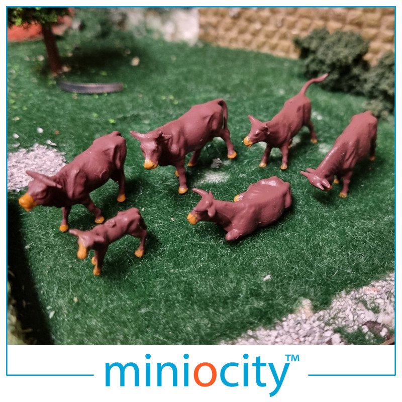 076-503 Brown Cows (Pack of 6) OO Gauge 1:76 scale Figures 076-503 Brown Cows (Pack of 6) OO Gauge 1:76 scale Figures