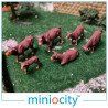 076-503 Brown Cows (Pack of 6) OO Gauge 1:76 scale Figures