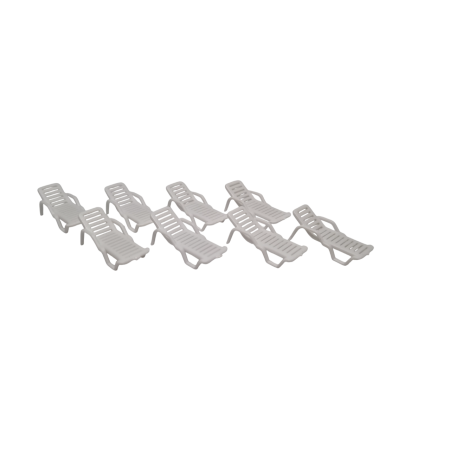 076-710 Sun Loungers (Pack of 8) OO Gauge 1:76 scale
