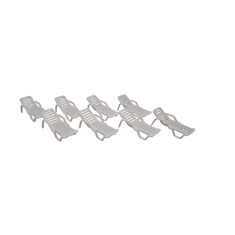 076-710 Sun Loungers (Pack of 8) OO Gauge 1:76 scale