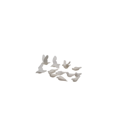 076-504 Doves, Pigeons & Seagulls - Unpainted (Pack of 12) OO Gauge 1:76 Scale Figures