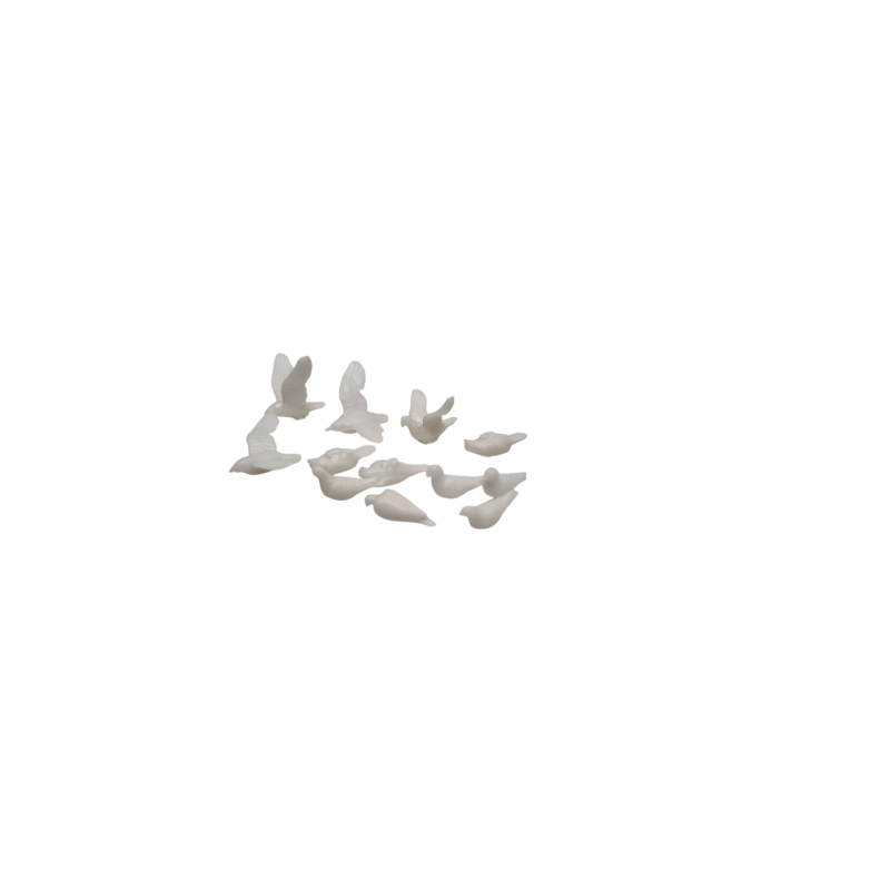076-504 Doves, Pigeons & Seagulls - Unpainted (Pack of 12) OO Gauge 1:76 Scale Figures