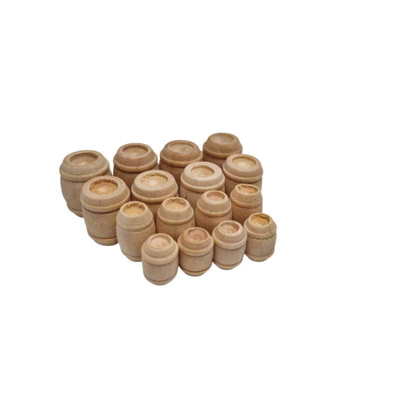 076-713 Wooden Barrels (Pack of 16) OO Gauge 1:76 scale